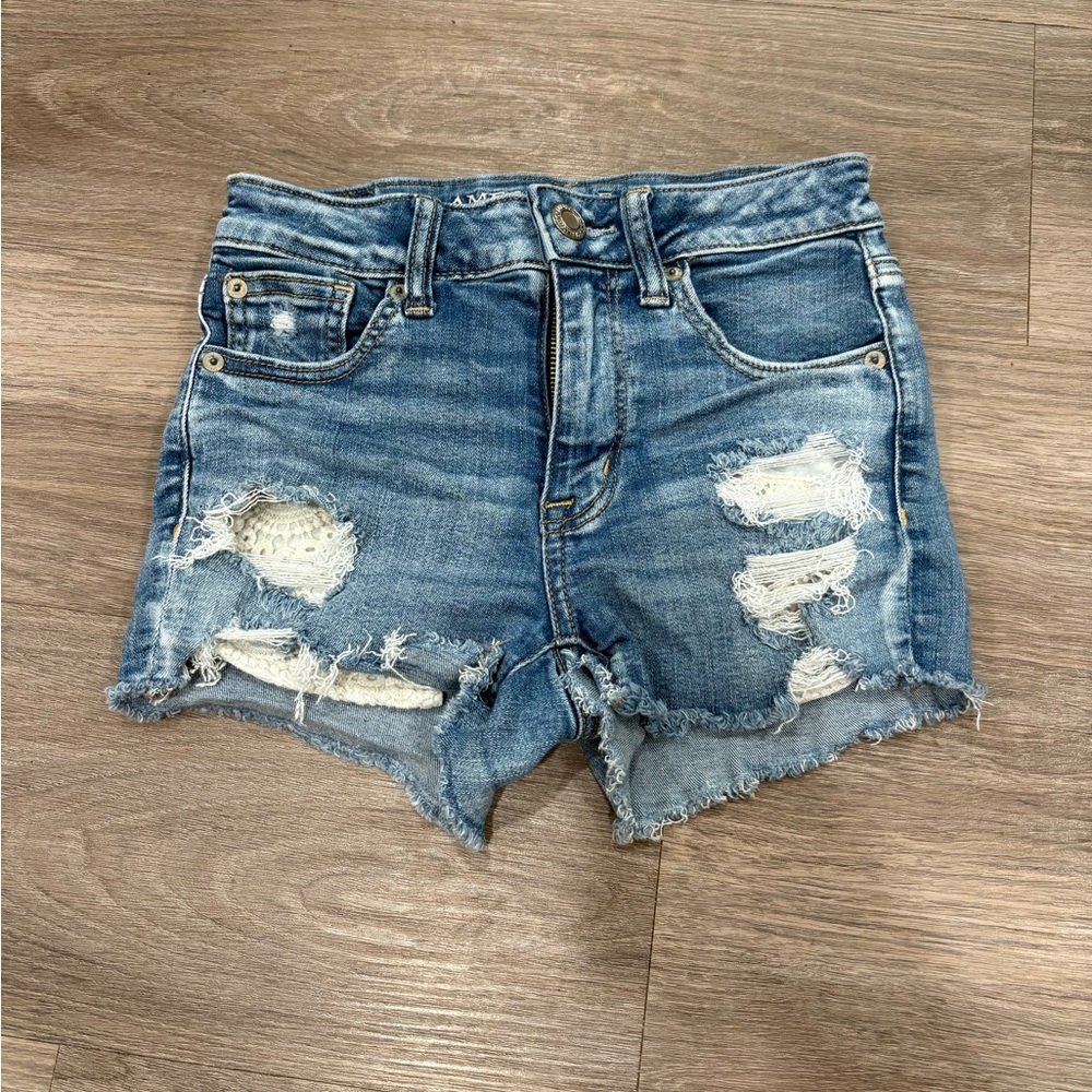 Distressed Denim Women Shorts